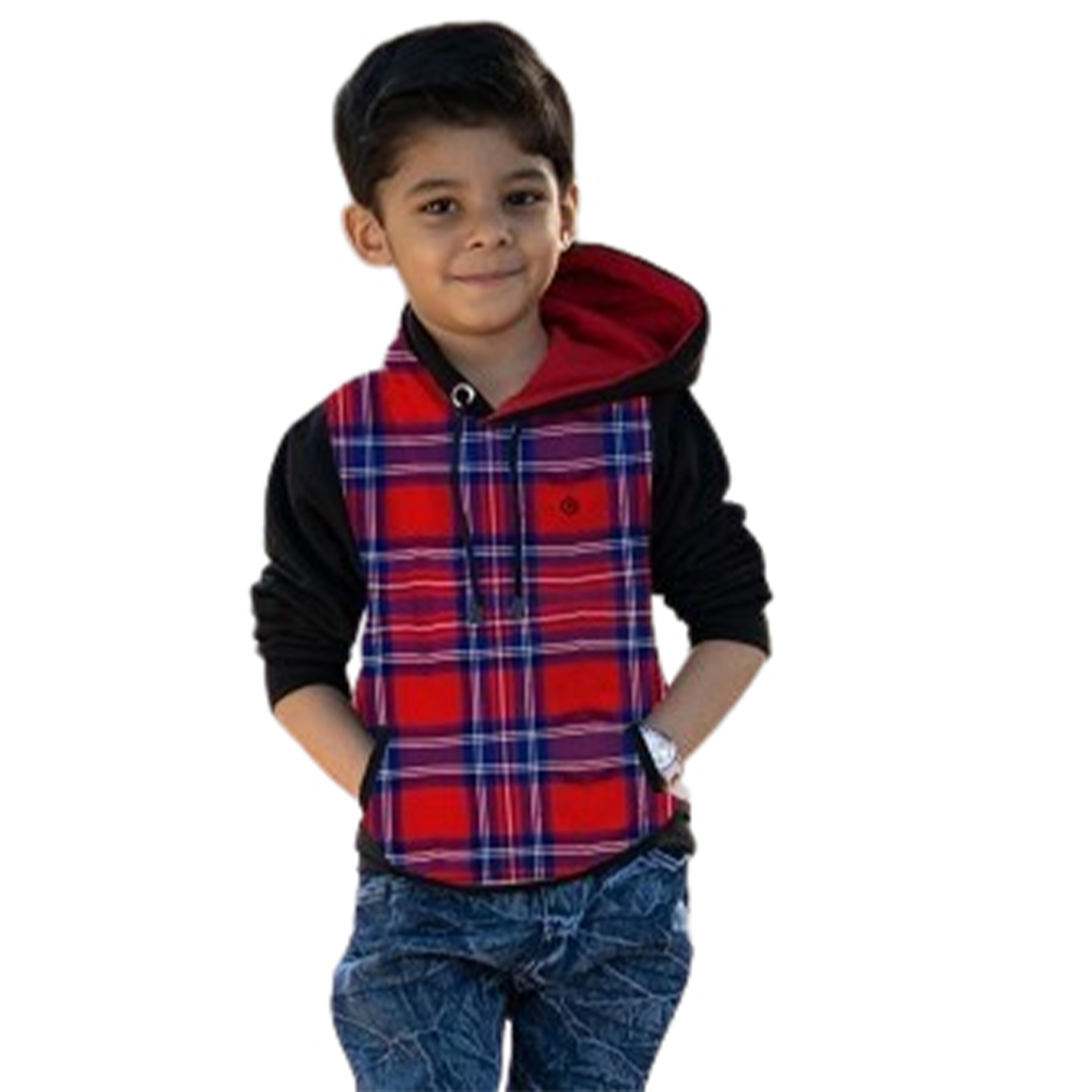 Cotton Winter Hoodie For Kids - Multicolor - BH-23