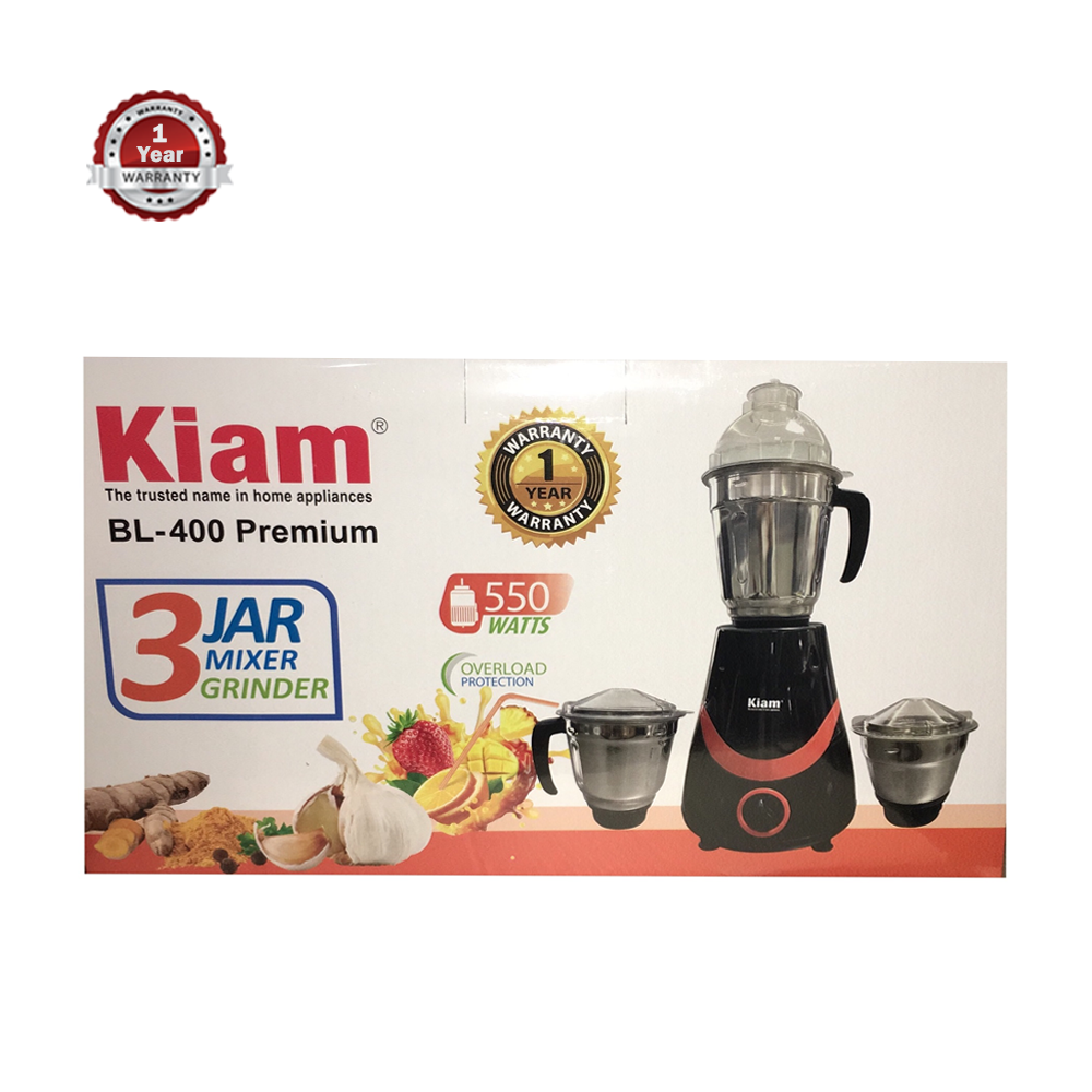 Kiam BL-400 3 IN 1 Mixer Grinder 