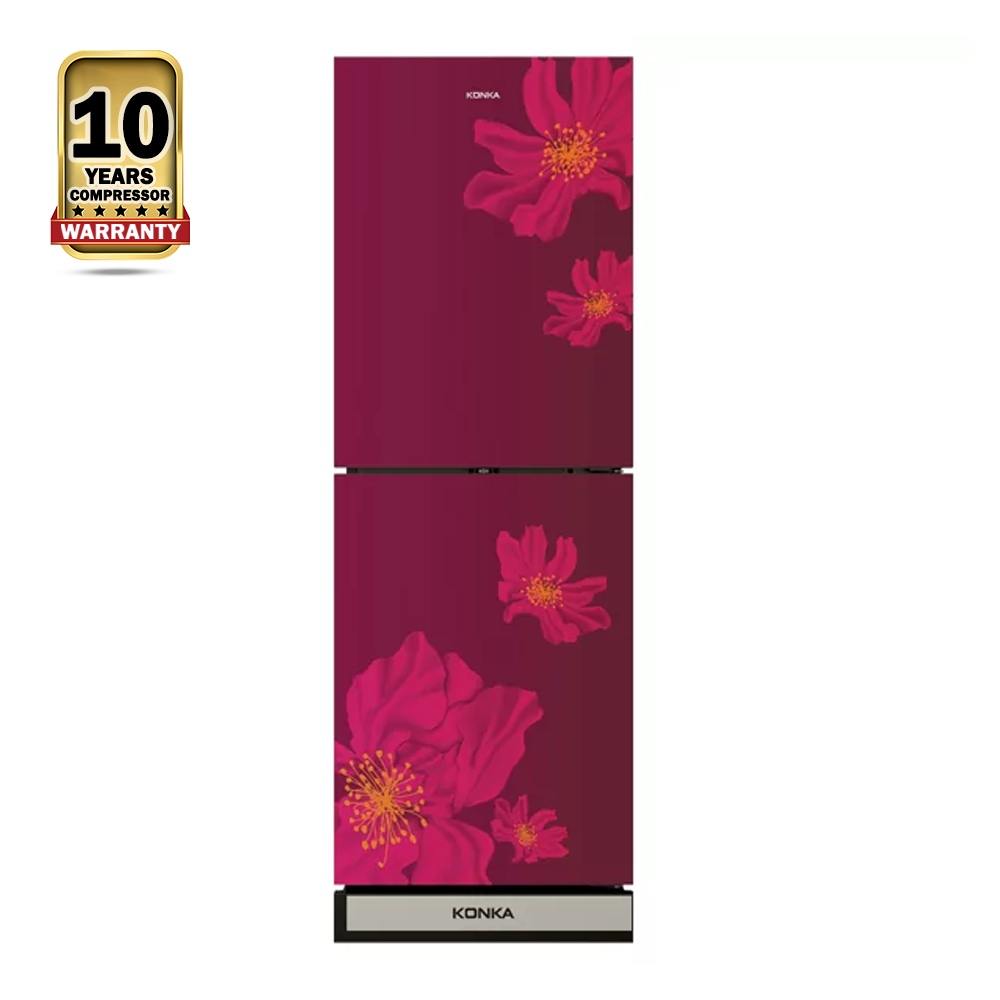 KONKA KRT-240GB-Red Refrigerator - 240 Liter - Red Sakura