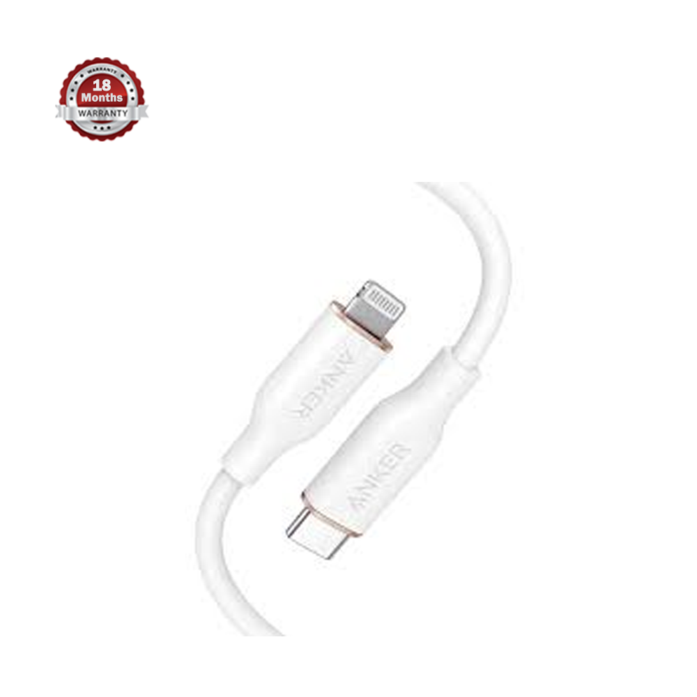 Anker A8662021 Powerline Soft USB-C to Lightning 3ft Cable  3ft - White