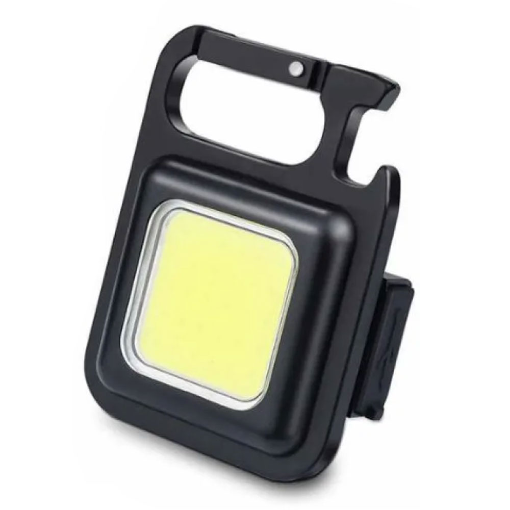 Rechargeable Mini Flashlight Key Ring - Black