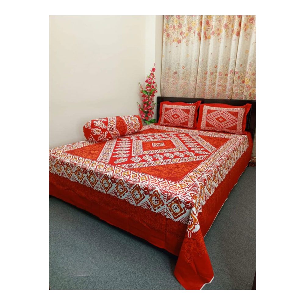 Cotton Bedsheet with Pillow Covers - king Size - 2502050