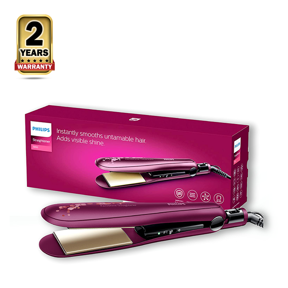 Philips BHS738-00 Kerashine Titanium Wide Plate Hair Straightener - Purple