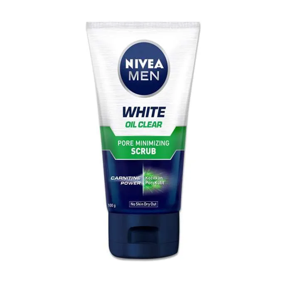Nivea Men Whitening Oil Control Facial Scrub Face Wash for Men - 100ml