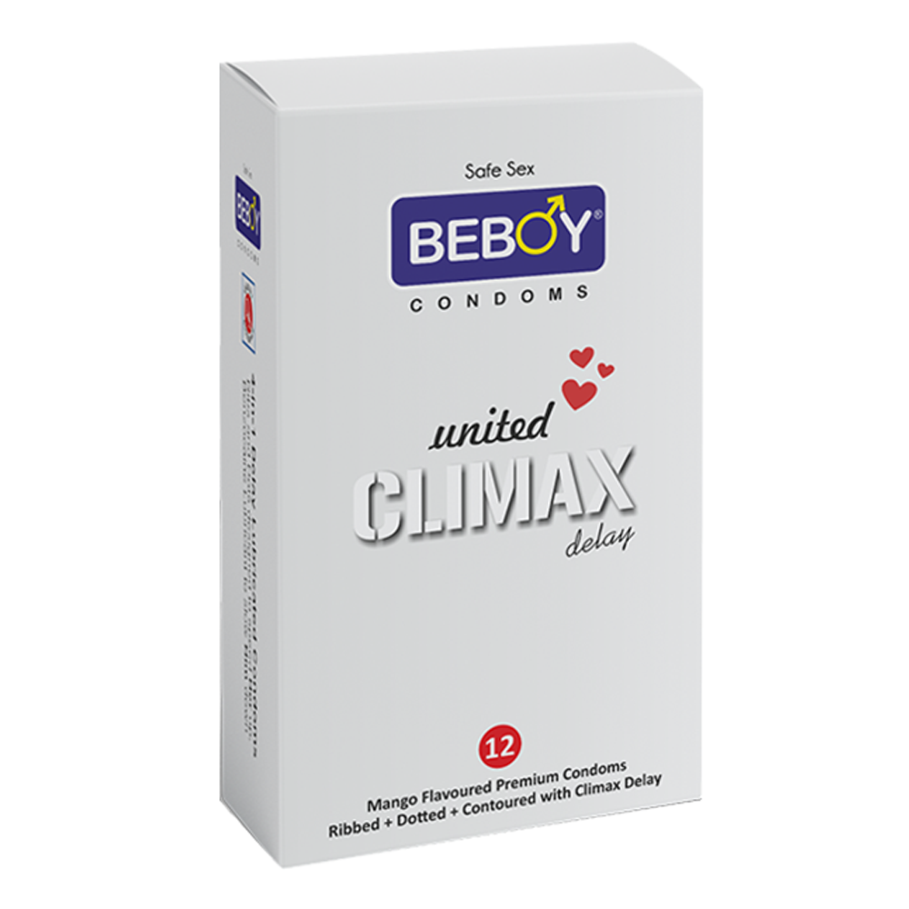 Beboy United Climax Delay 4in1 Condom - Mango Flavored - 12Pcs