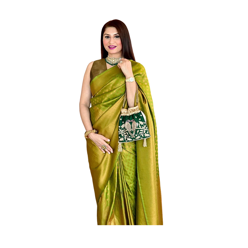 Proud PL-SE00040 Pure Soft Silk Saree For Women - Bright Light