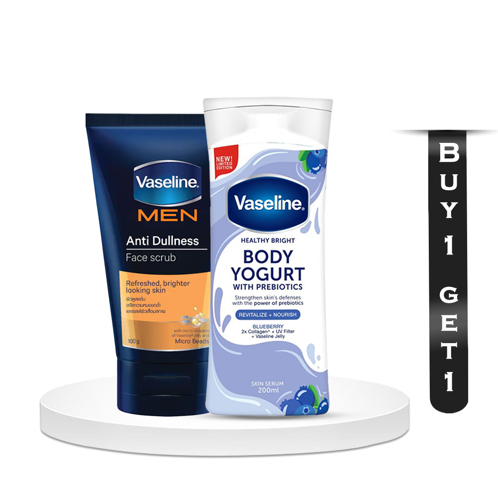 Buy Vaseline Anti Dullness Scrub Face Wash for Men - 100gm and Get ...