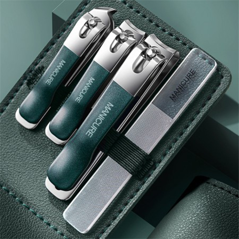 Set Of 5Pcs Stainless Steel Premium Manicure Set with Leather Case