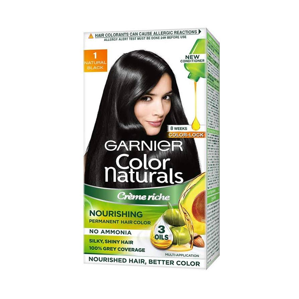 Garnier Color Naturals Nourishing Hair Color Cream - 30+35g - Natural Black