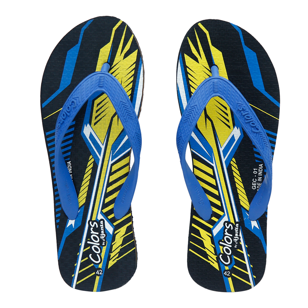 Ajanta Colors PVC Hawai Sandal For Men - Blue - GEC 01