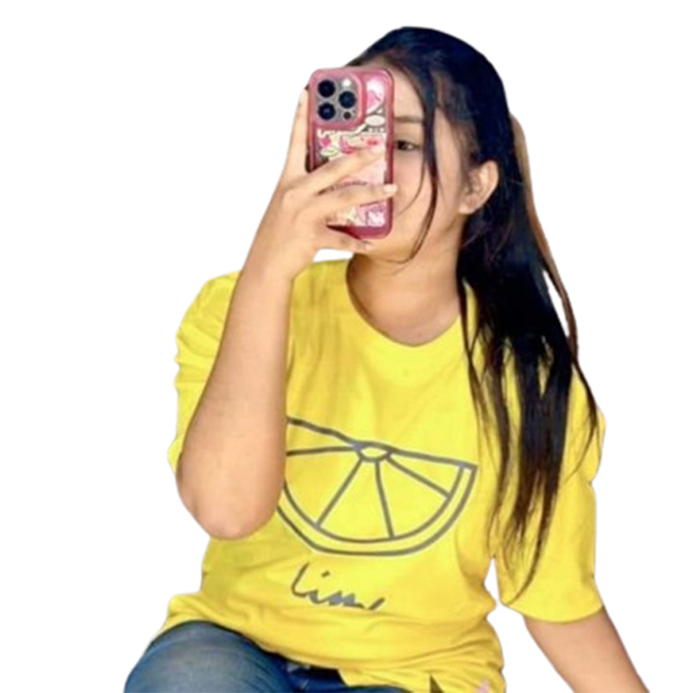 Cotton T-Shirt for Women - Yellow - LG-161