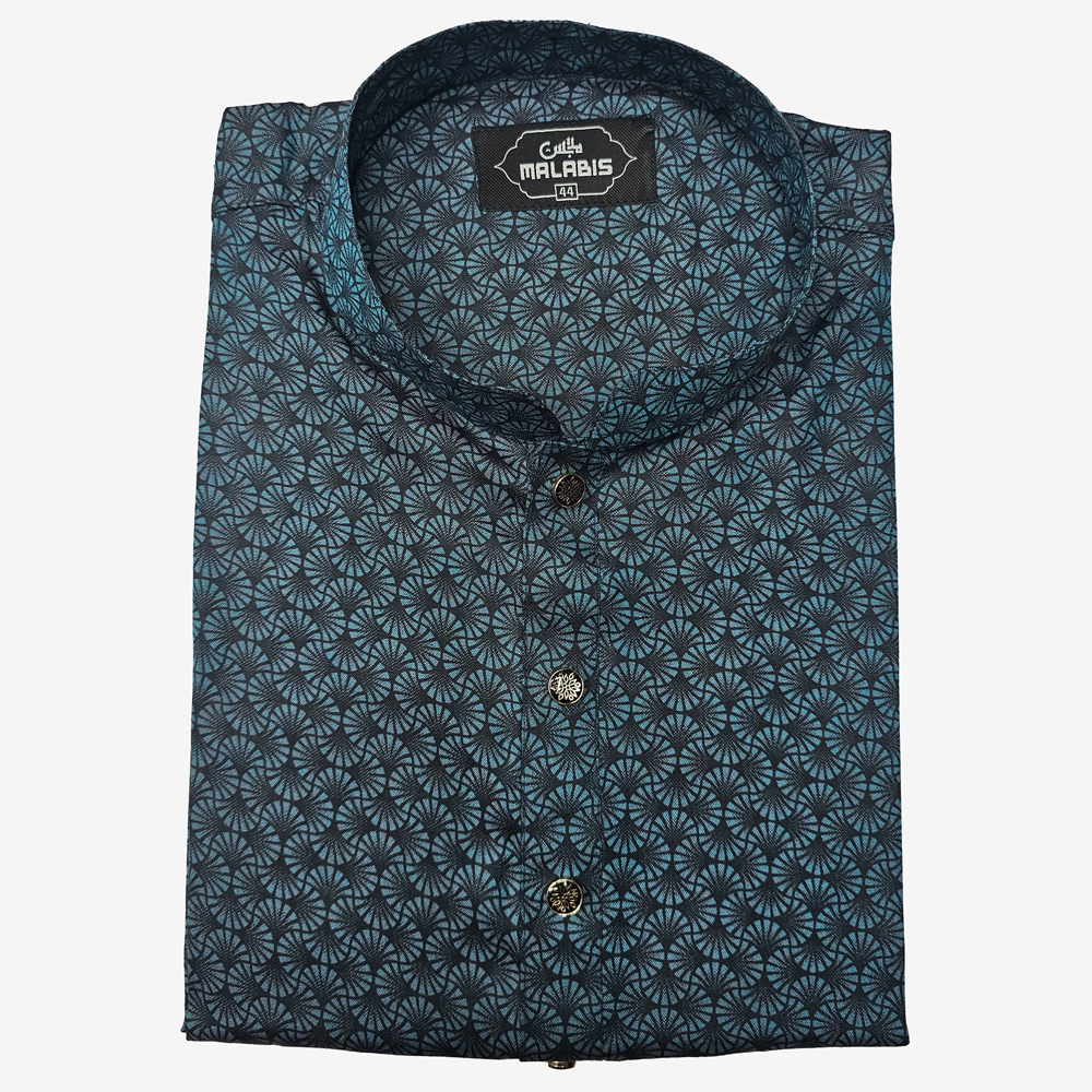 Cotton Digital Printed Panjabi For Men - Multicolor - 7430