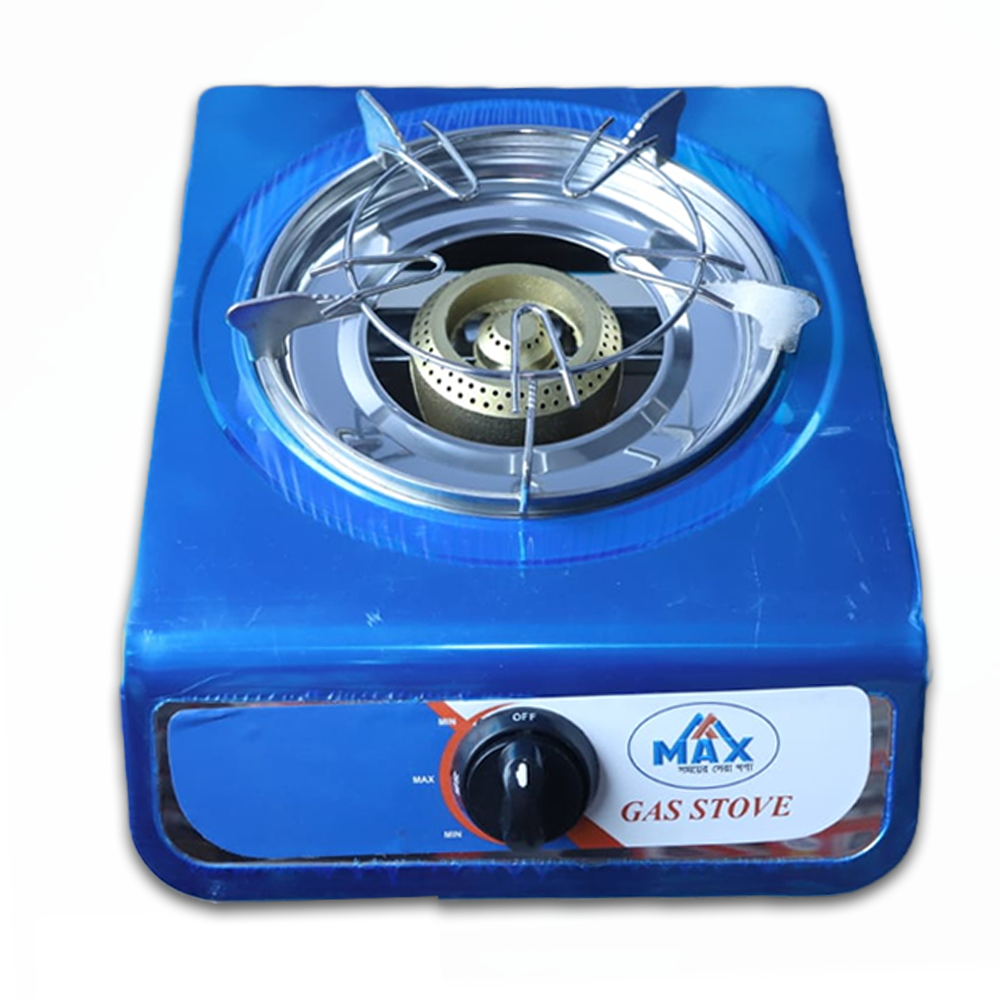 MAX MX-102 Stainless Steel Single Burner Gas Stove - Blue