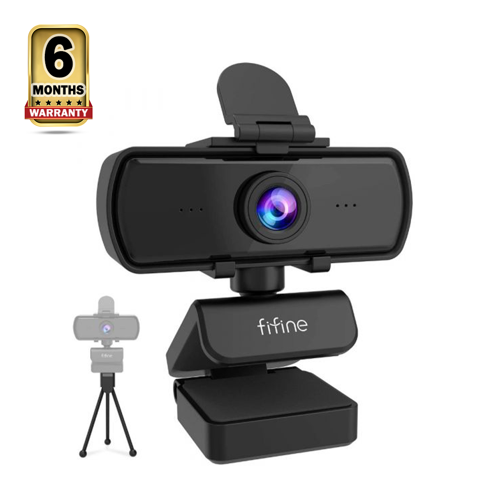 Fifine K420 Webcam With Privacy Cover and Tripod - 4 MP - Black