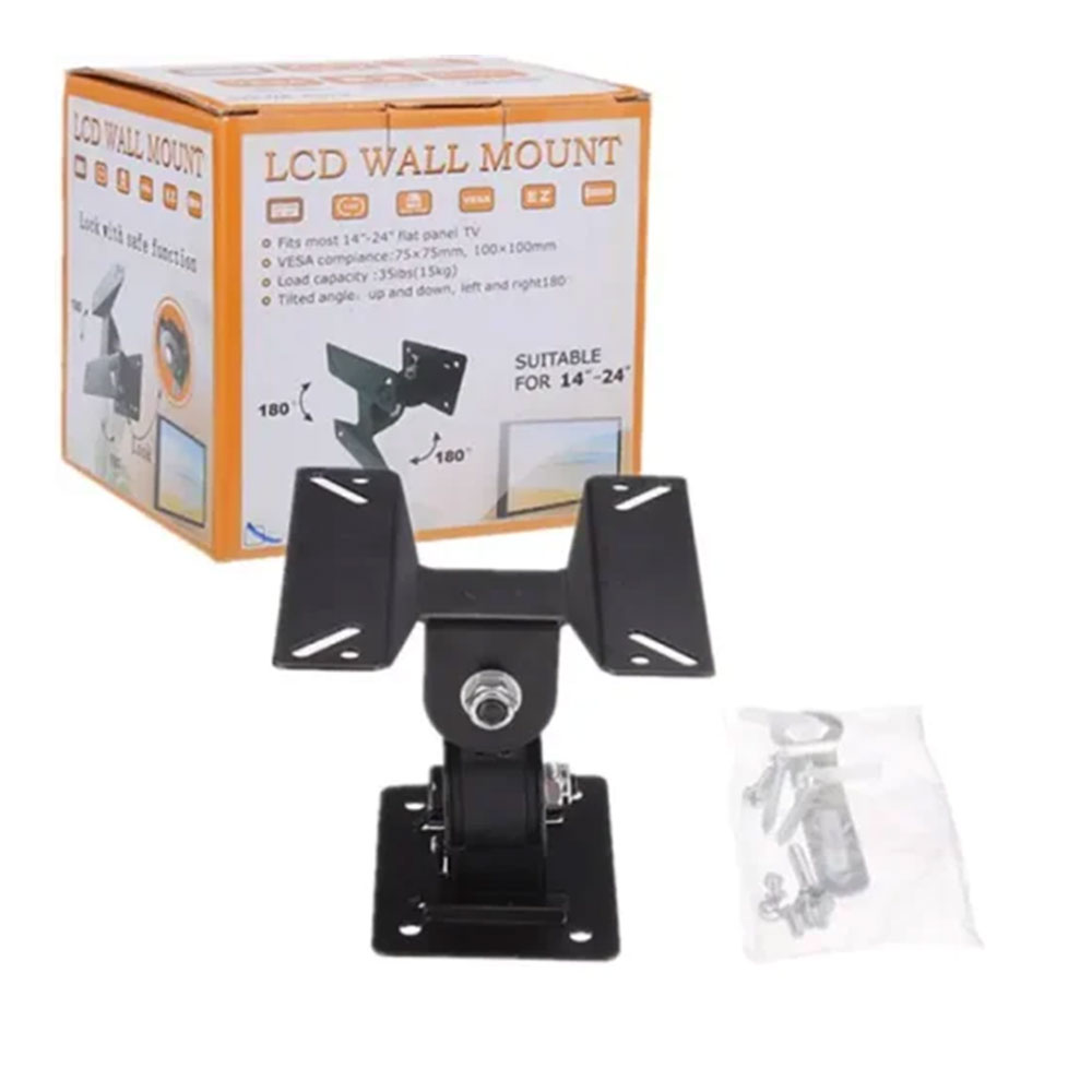 LCD TV Wall Mount Bracket For 14''-24'' Inch - Black