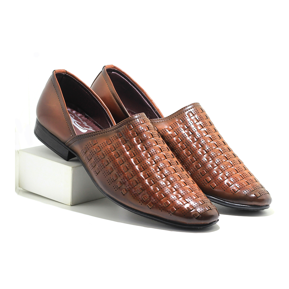 PU Leather Shoe For Men - Brown - IN374