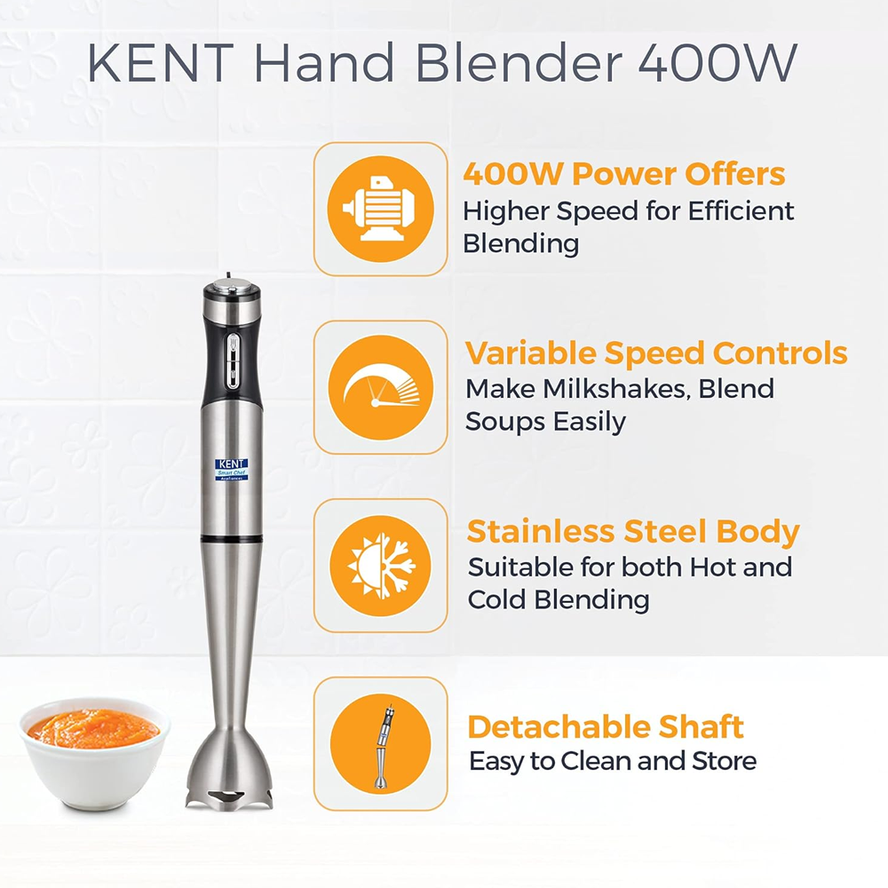 Kent Hand Blender 400W Silver
