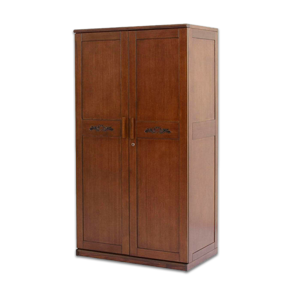 Twin Mart Malaysian Processed Wood 2 Door Almirah - 3.5'*6' Feet