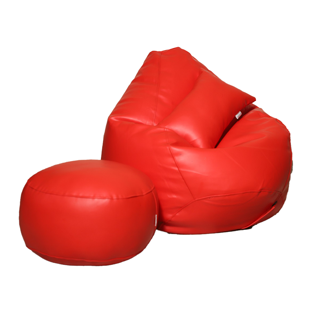 Leather Bean Bag - XXL - Red - APML2RD