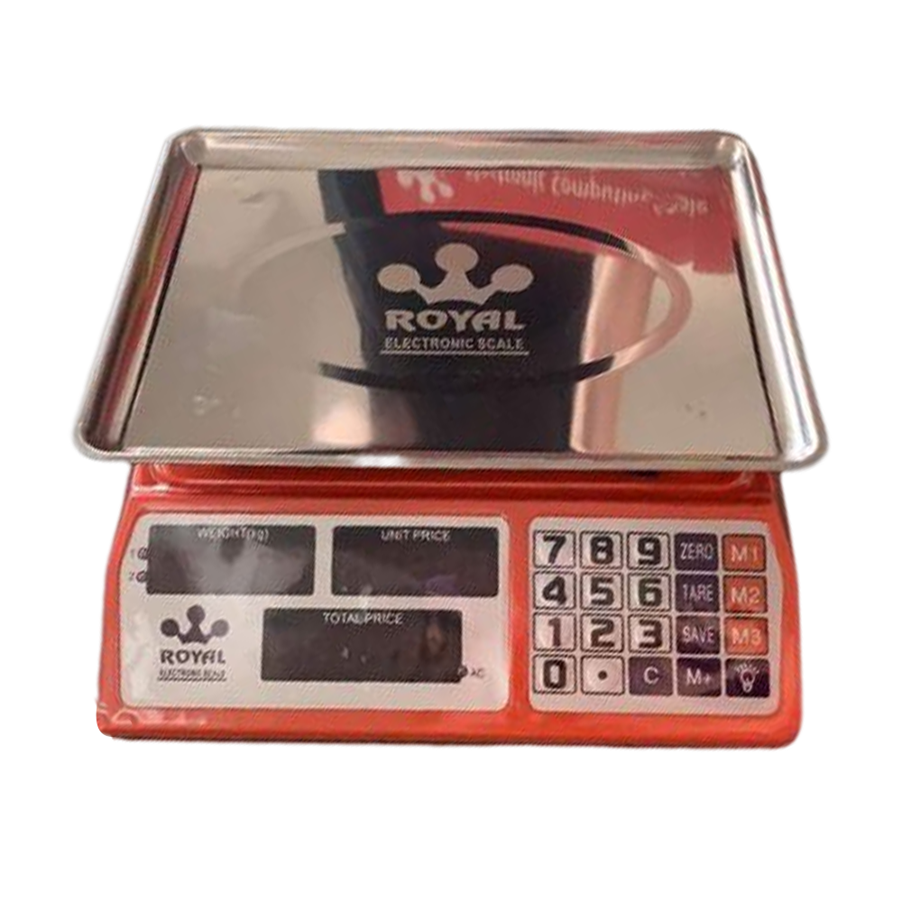 Weighing Electronic Scale - 20 Kg - Silver and Red