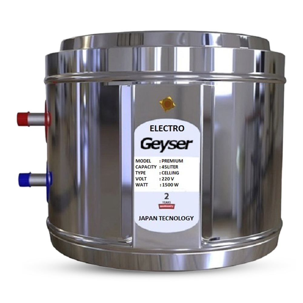 Electro Geyser Water Heater - 45 Liter - Silver