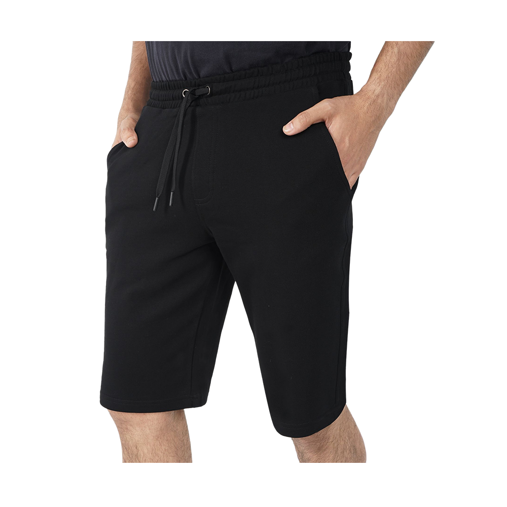 Terry Cotton Short Pant for Men - Black - GMSP-001223BLS