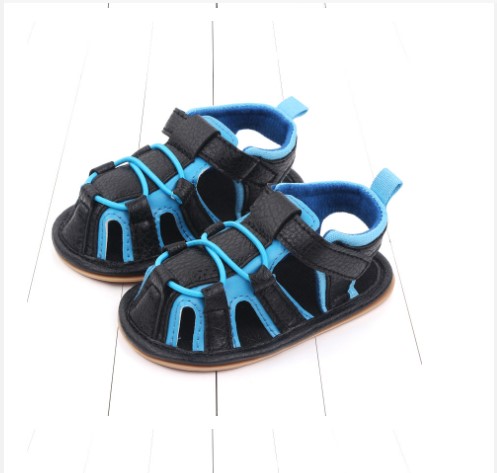 Armandy Artificial PU Leather Baby Boy Shoe - Blue and Black