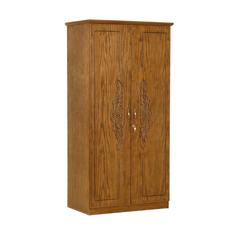 Delta Furnishers DIL-WDR-103 Beech and Veneered Process Wood Wardrobes - Lacquer and Santa Fe