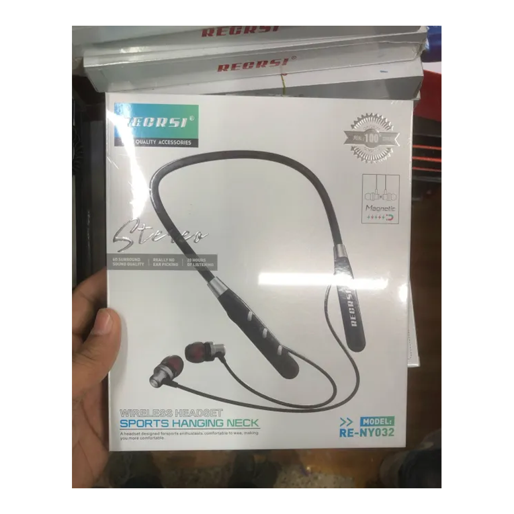 Regrsi RE-NY032 Wireless Neckband - Black