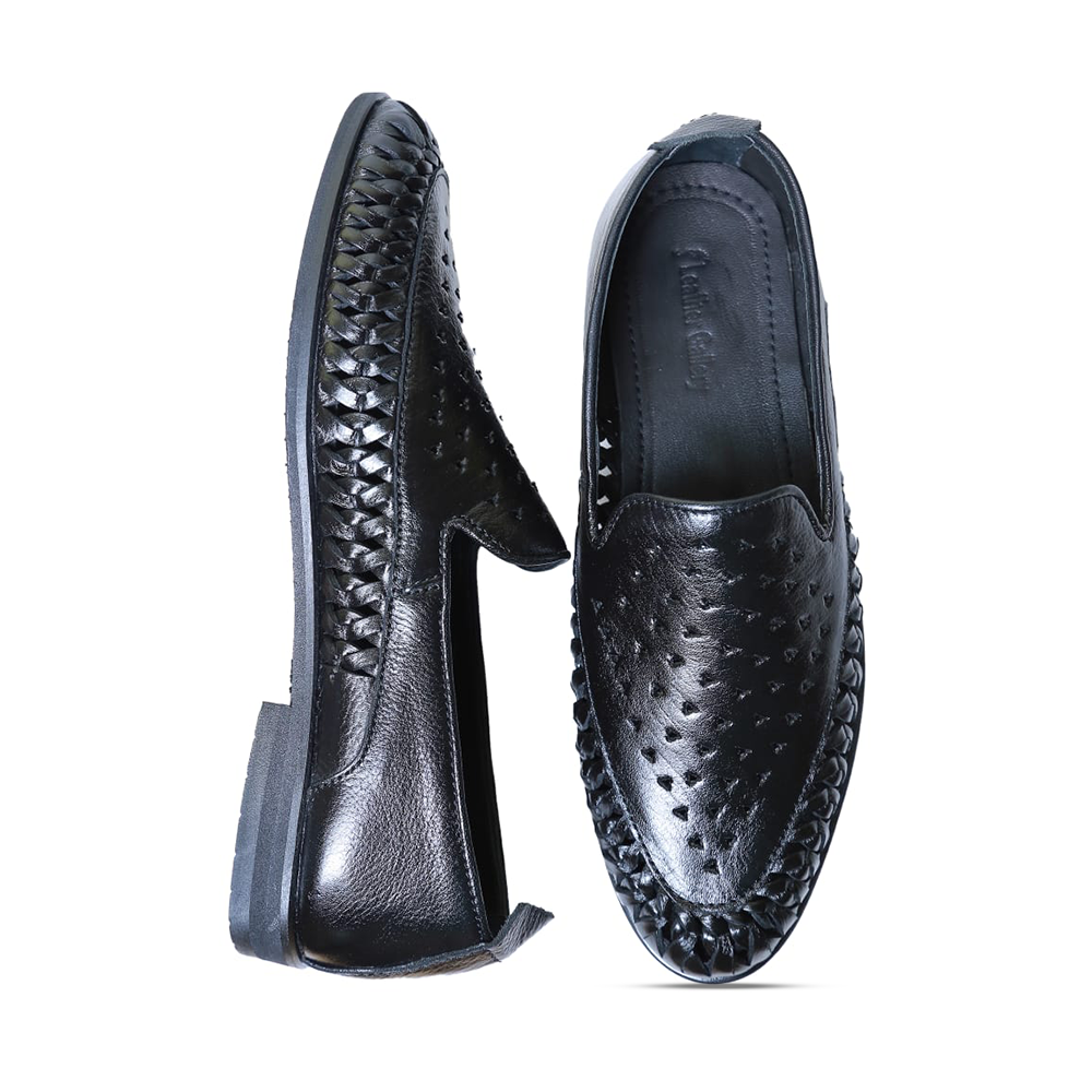 Leather Formal Shoe For Men - Black