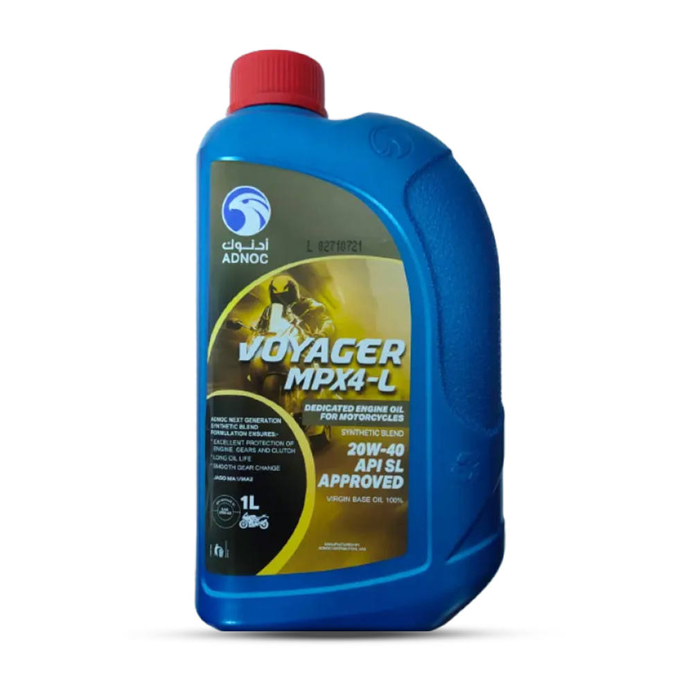 Voyager MPX4-L - SAE 20W-40 - API SL/MA2 - Synthetic Blend Motor Cycle Engine Oil -1 Litre