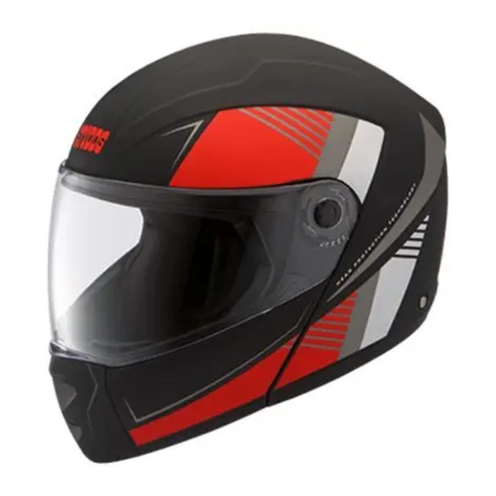 Studds Ninja D4 Modular Full Face Bike Helmet - Black and Red