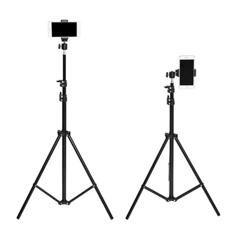 Metal Tripod Stand For Photography - 2.1 M - Black