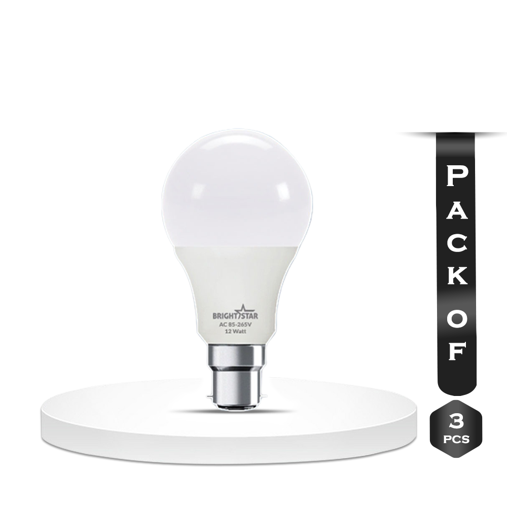Pack of 3 Pcs Brightstar LED Bulb Pin 12W