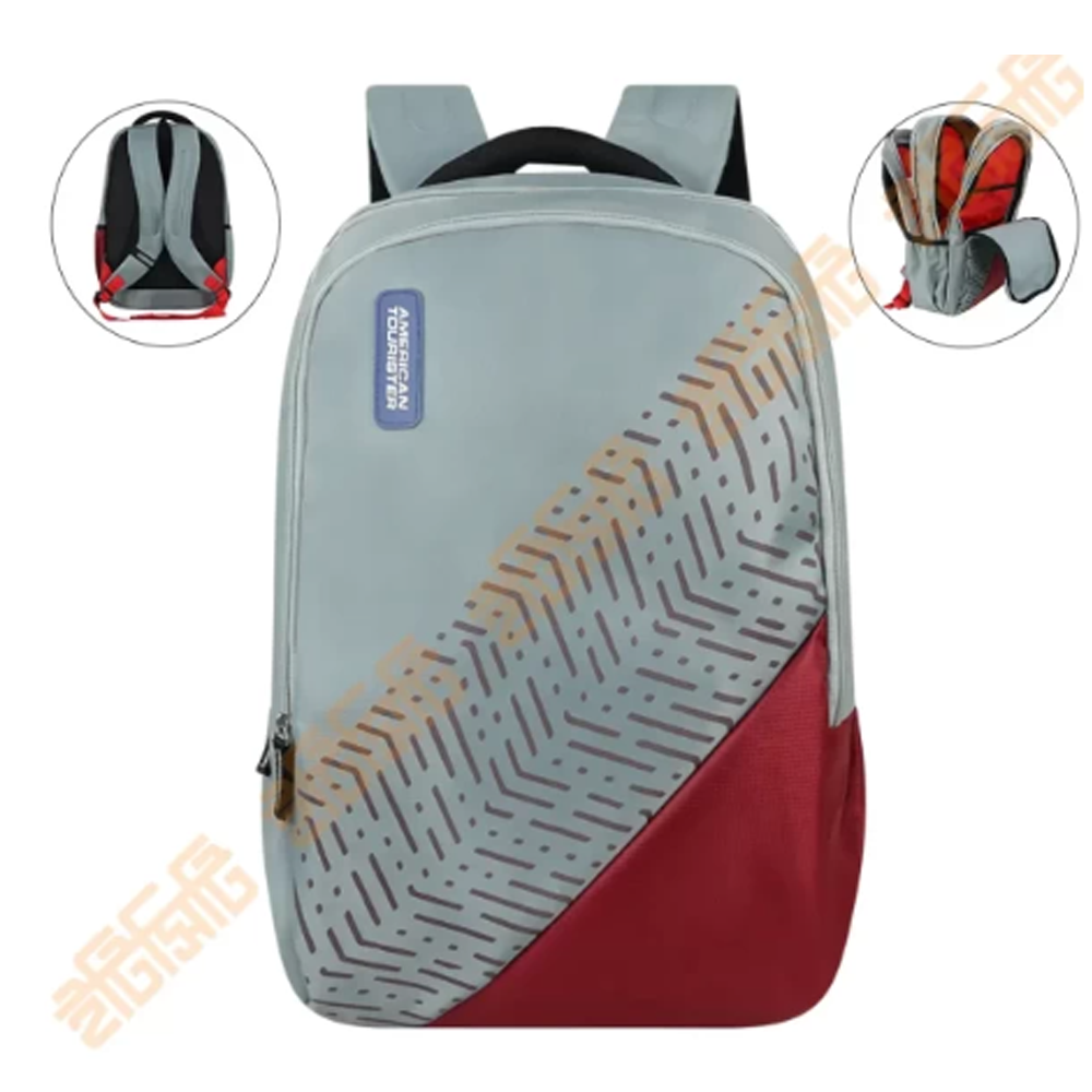 Polyester Light Weight Water Resistant Laptop Backpack - Red - ATR08