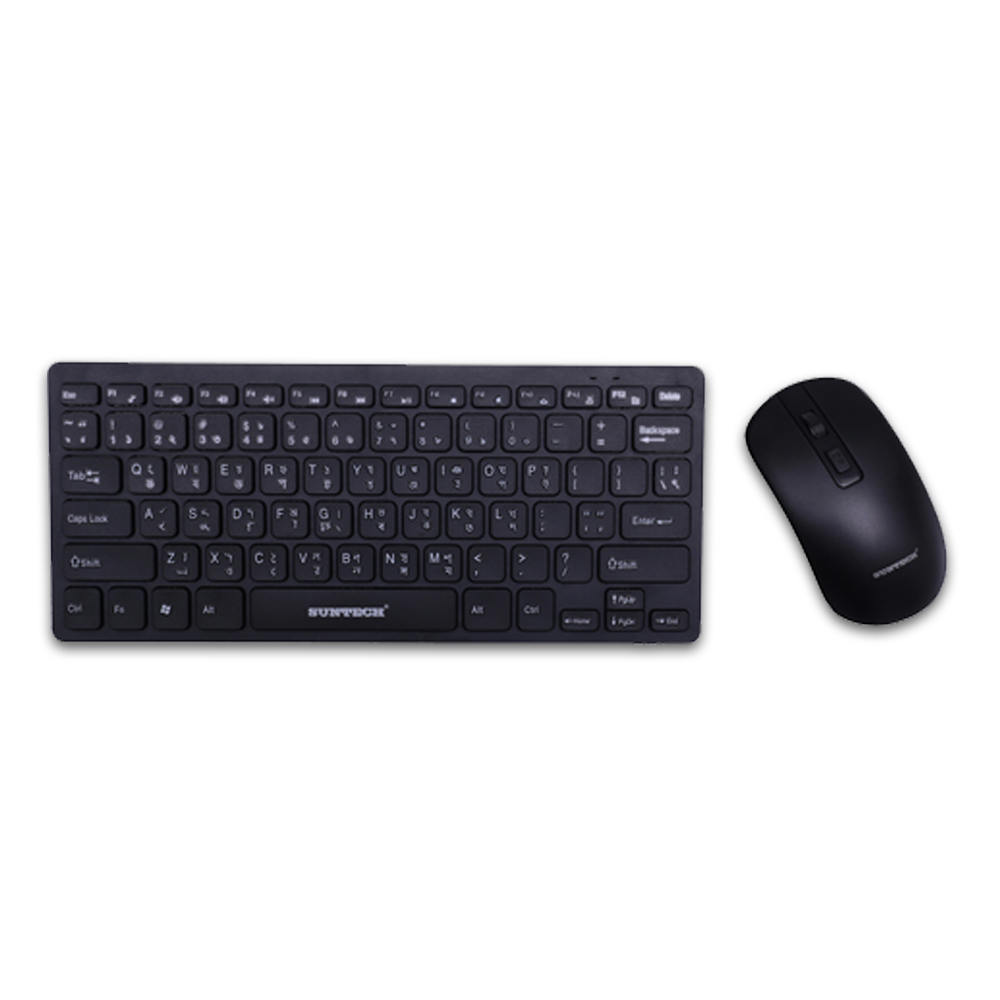 Combo of Suntech ST-03 Wireless Keyboard and Mouse - Black