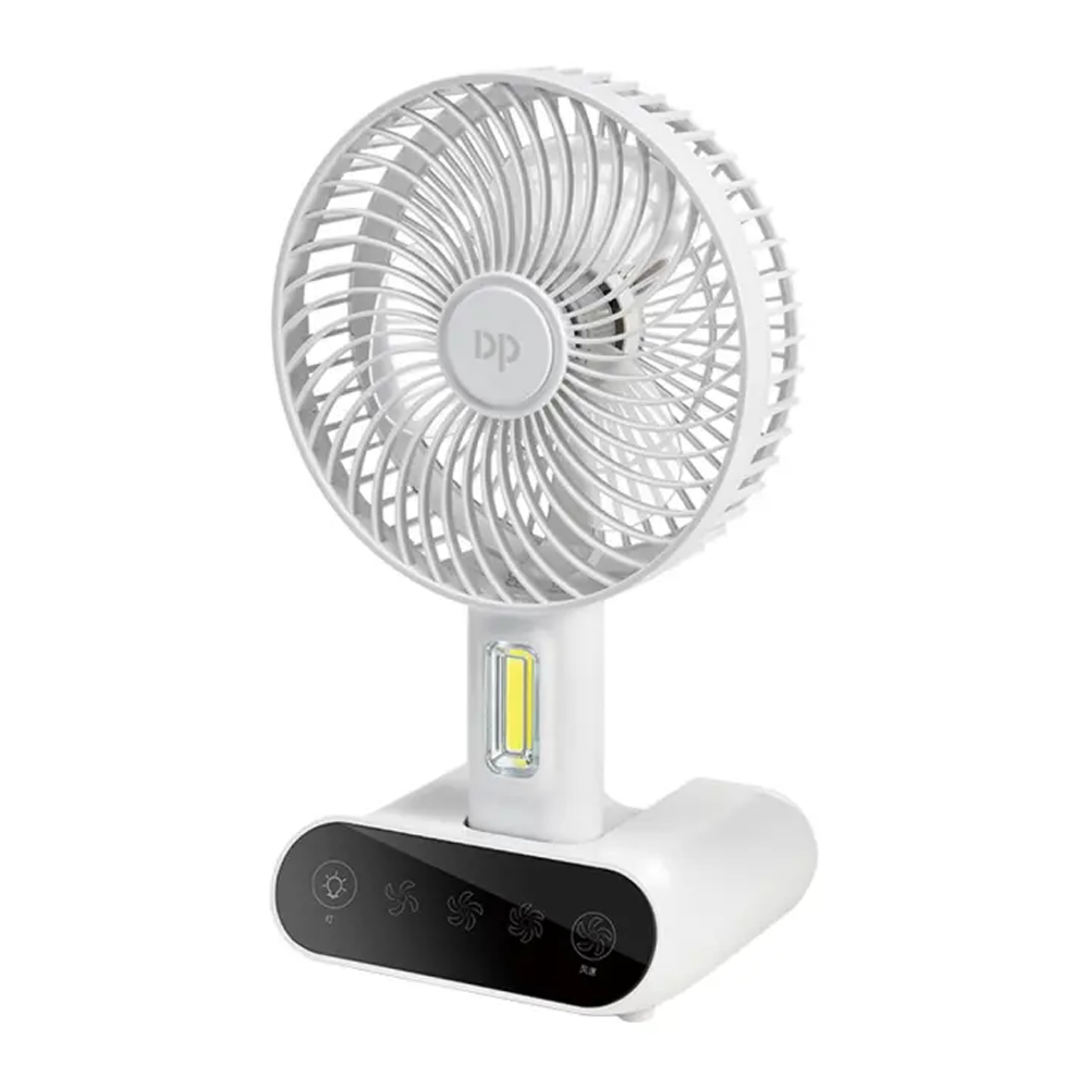 dp-7624-rechargeable-portable-usb-table-fan-with-led-light-white