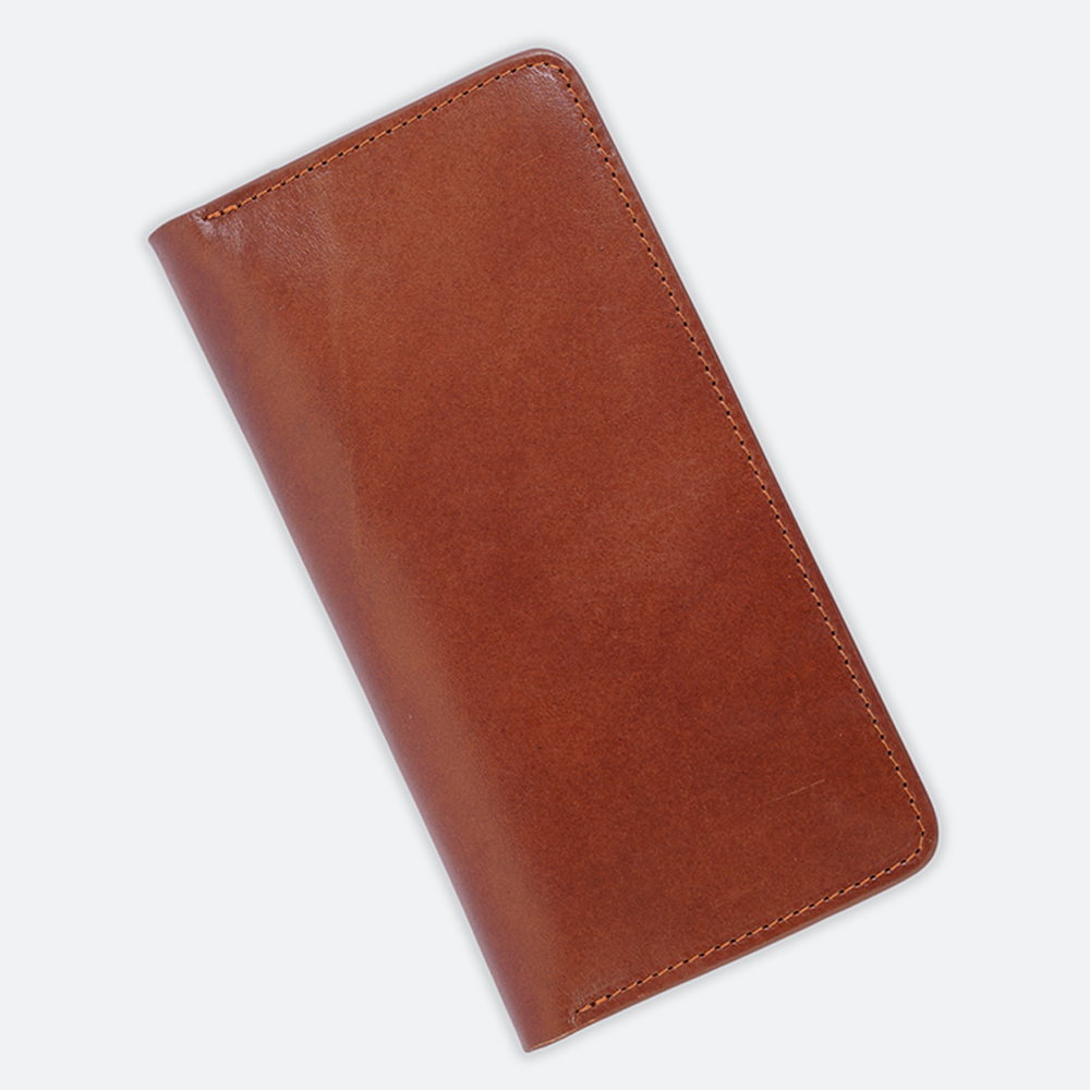 Zays Leather Long Wallet - Chocolate - ZLW106