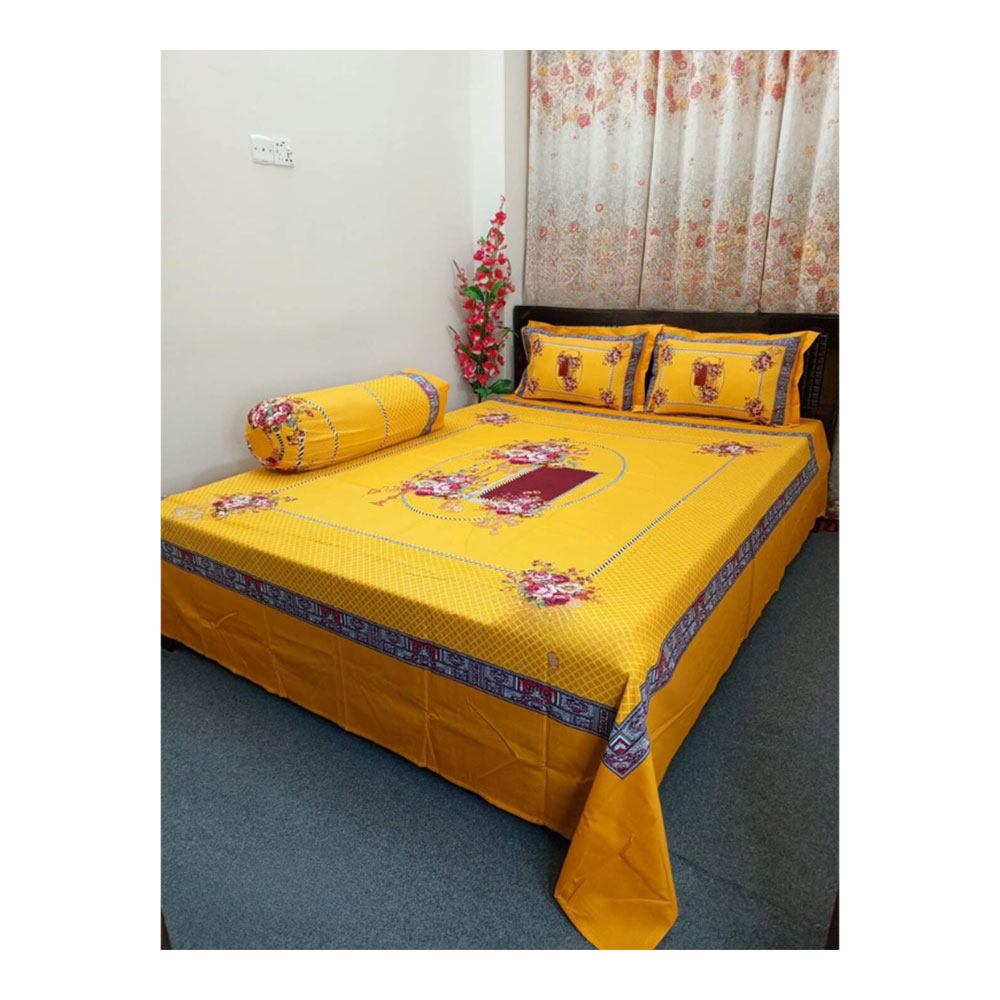 Cotton Bedsheet with Pillow Covers - king Size - 2502044