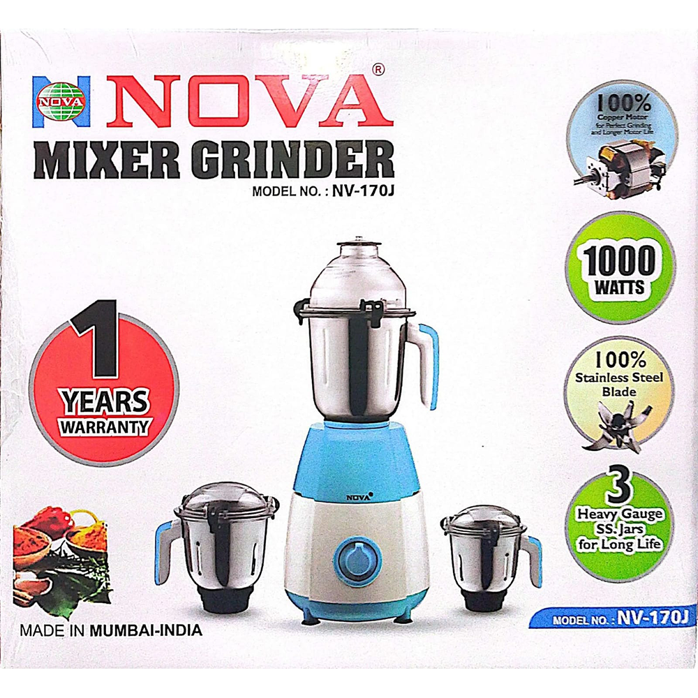 Nova NV-170J 3 in 1 Mixer Blender - 1000w