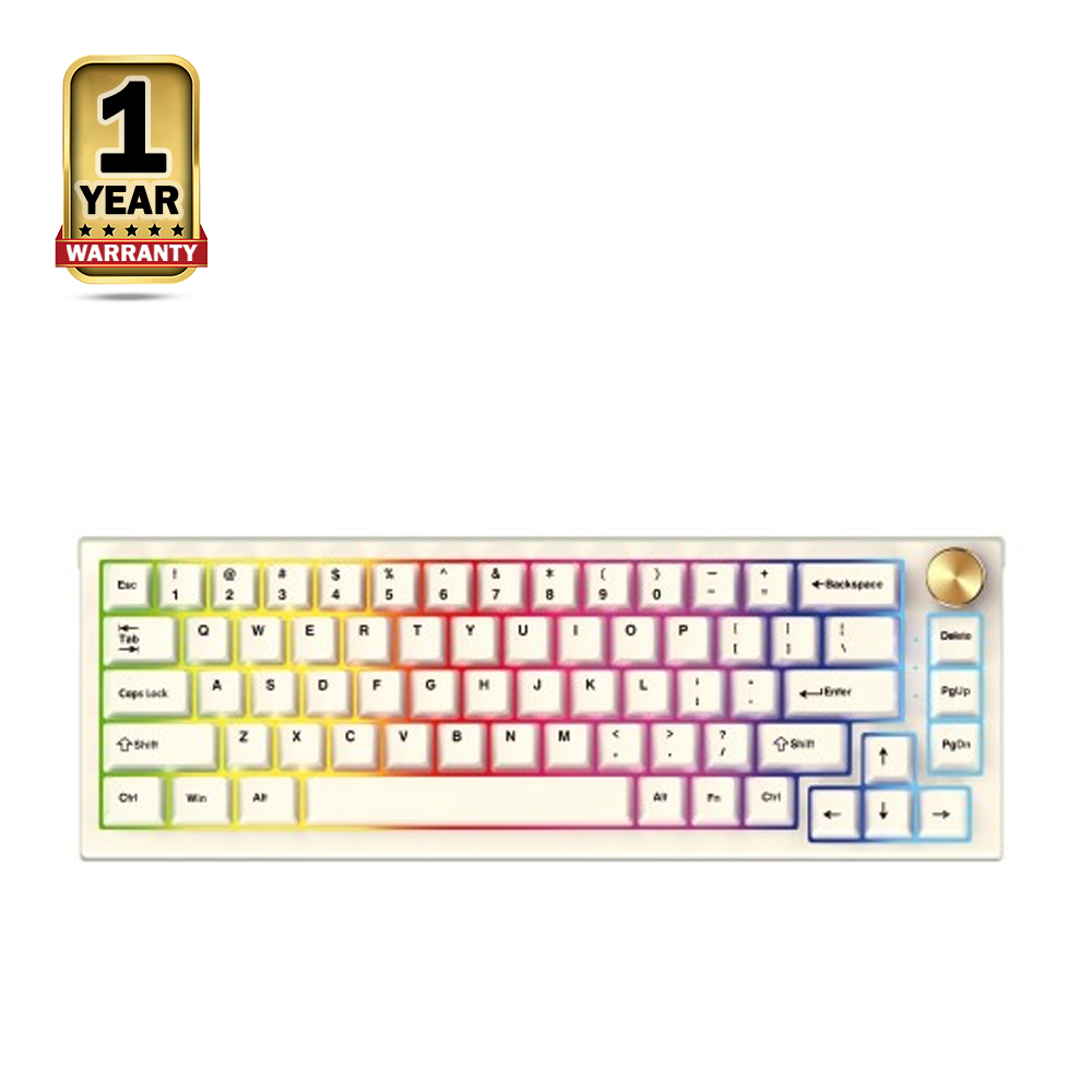 Fantech MAXFIT67 MK858 Space Edition RGB Mechanical Hotswap Keyboard - White