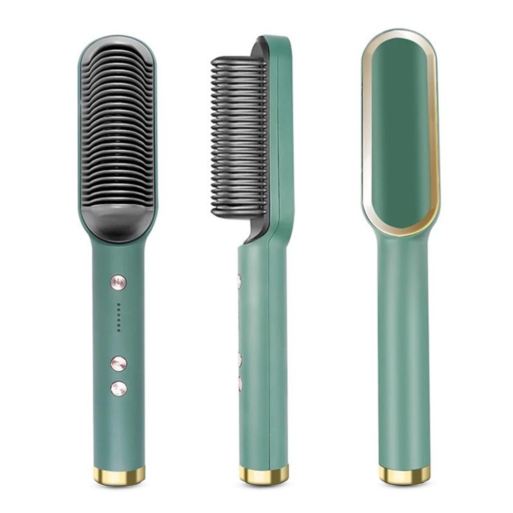 Professional Straightener Comb 2 in 1 - Green