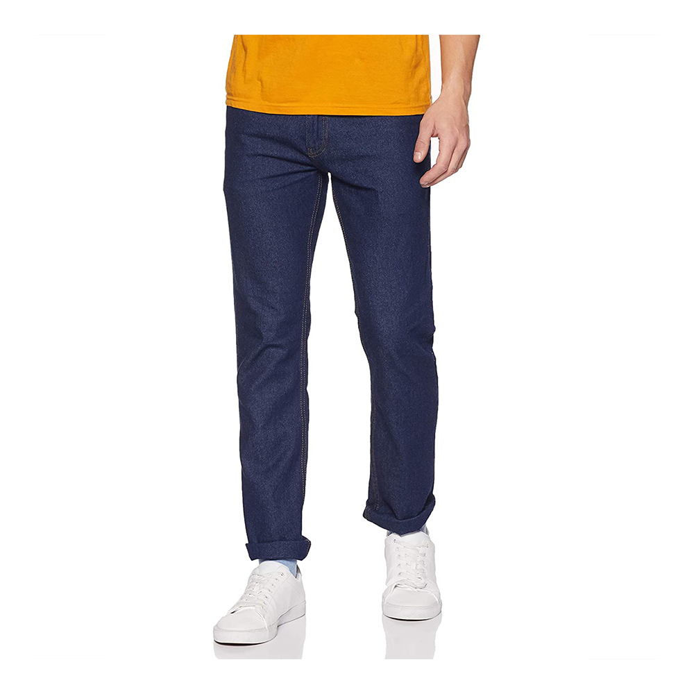 Cotton Semi Stretch Denim Jeans Pant For Men - Dark Blue - NZ-13052