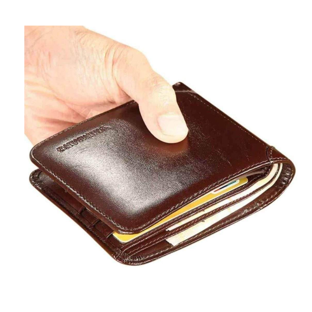 Genuine Leather Wallet For Men - Chocolate - W-08