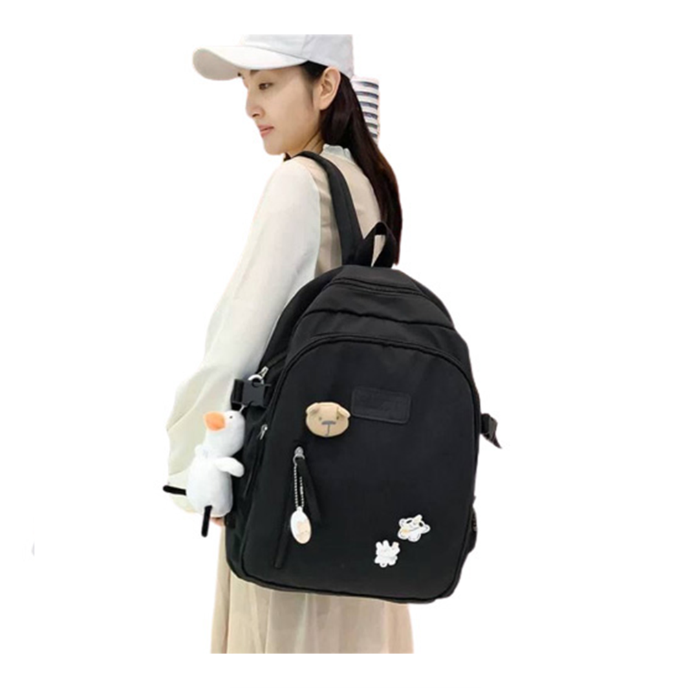PU Leather Backpack for Women - Black - LB-106
