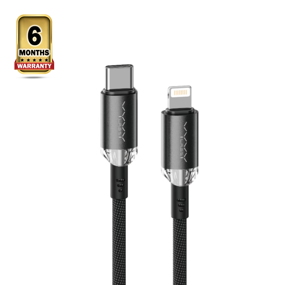 Vyvylabs VCSCC-02 Crystal Series Type-C to Type-C Fast Charging Data Cable - 1M - Black