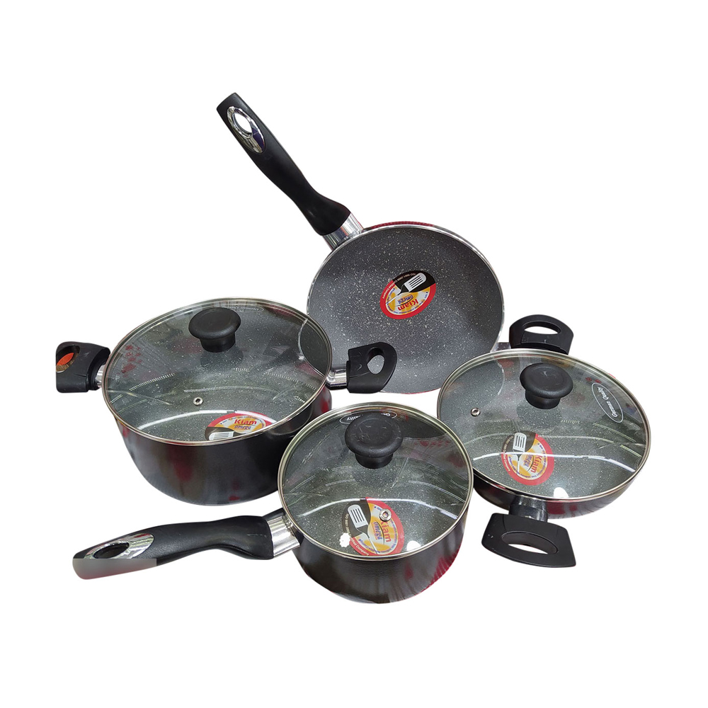 Set of 7 Pcs Kiam Omega Granite Induction Bottom Cookware Set