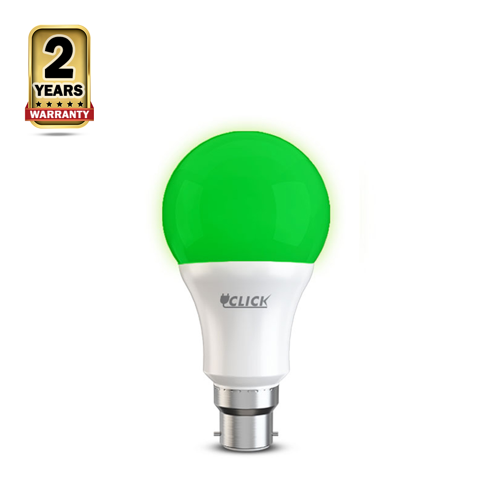 Click LED Bulb 13W Pin - Green - B-22 