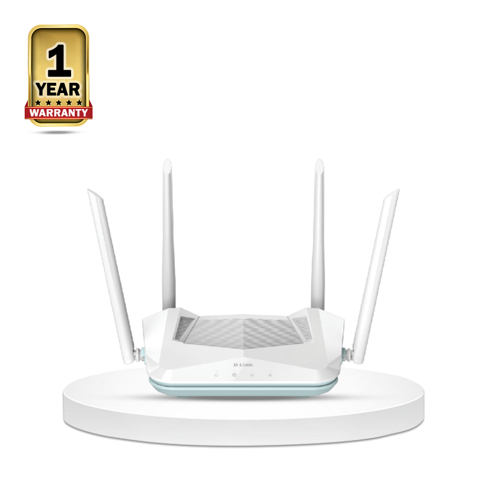 D-Link R15 AX1500 Wi-Fi 6 Eagle PRO AI Dual-Band Smart Router - White