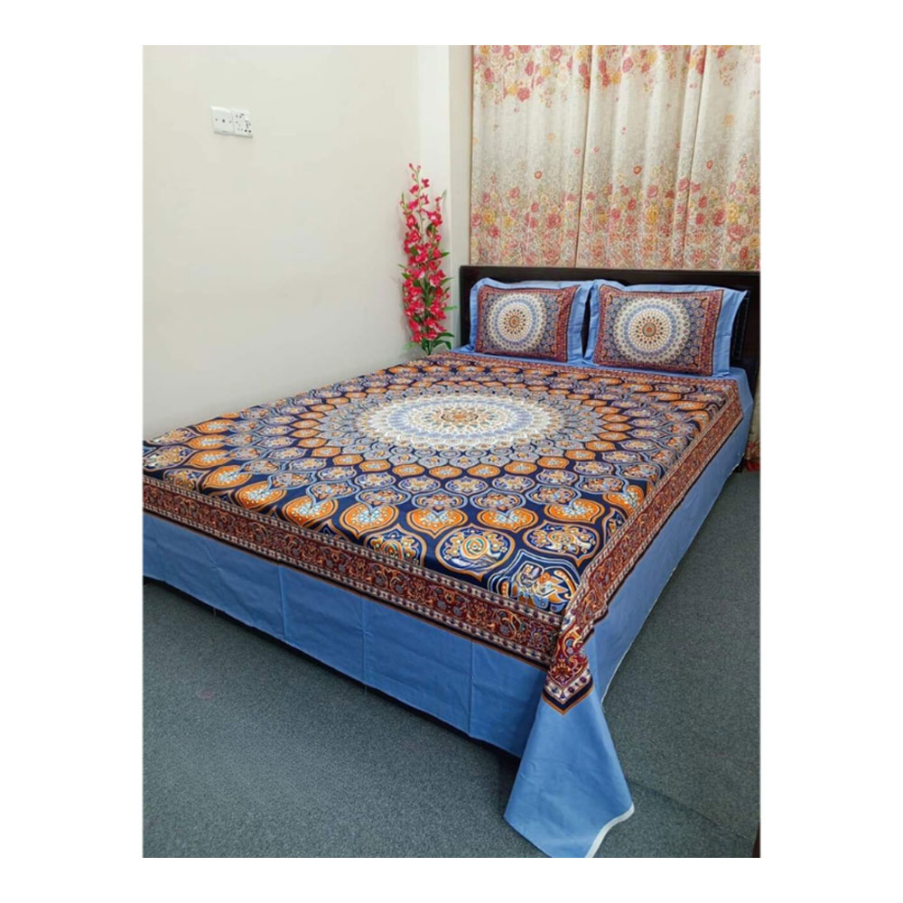 Cotton Bedsheet with Pillow Covers - king Size - 2502022